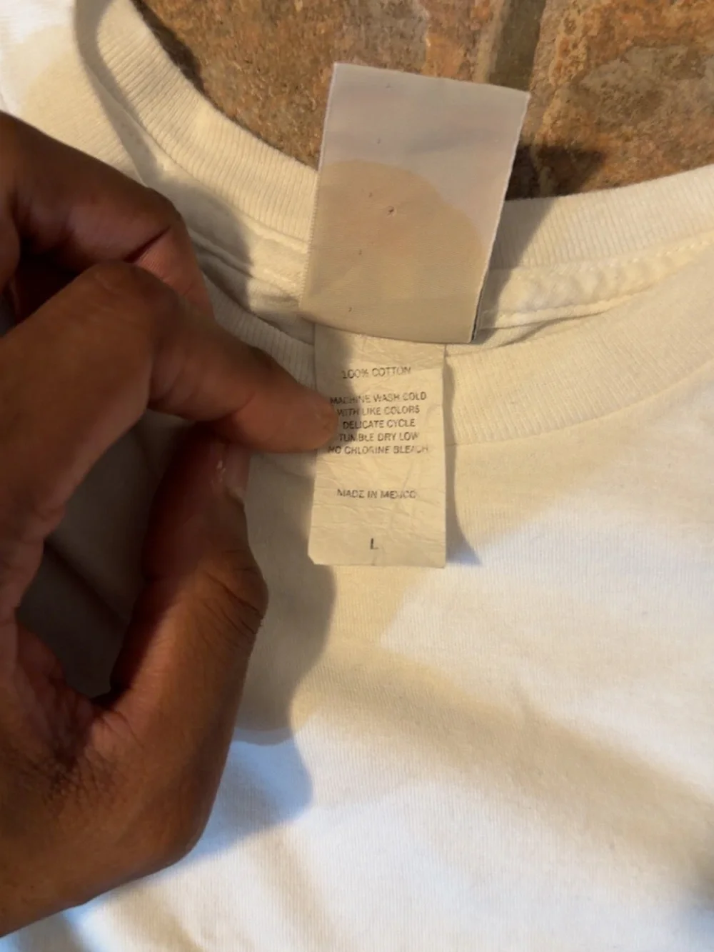 Sexy Women Plain White Cotton Crewneck Tee Sz Large